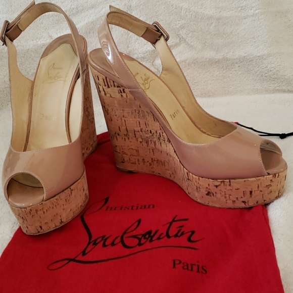 Christian Louboutin Shoes - Christian Louboutin Nude Wedges